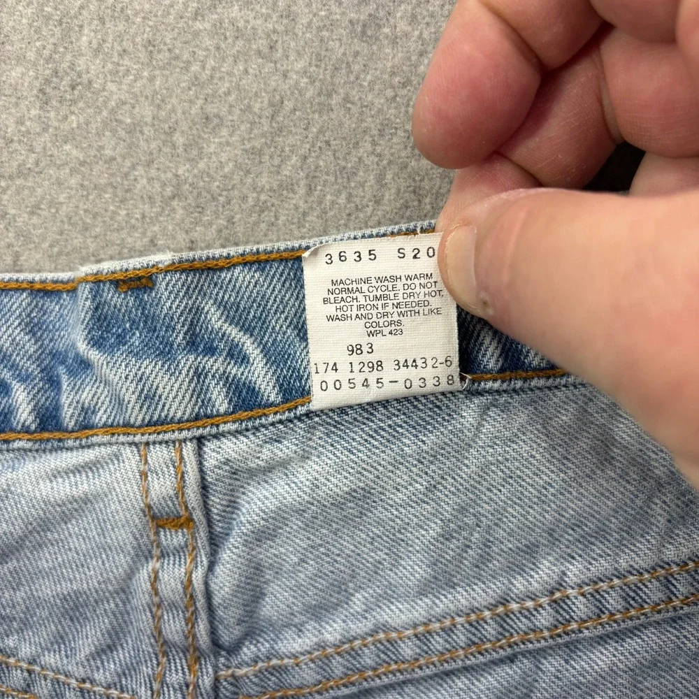 Vintage 90s Levis 545 Jeans Mens 38x30 (Actual) Light Wash Loose Straight FLAW‎